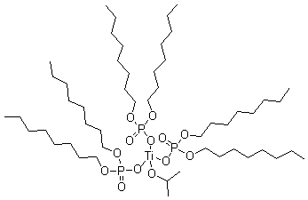 CAS 登录号：65345-34-8, 异丙基三(二辛基磷酸酰氧基)钛酸酯