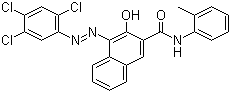 CAS # 6535-46-2, Pigment Red 112, C.I. 12370, 3-Hydroxy-N-(2-methylphenyl)-4-((2,4,5-trichlorophenyl)azo)naphthalene-2-carboxamide