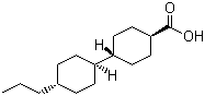 trans-4'-Propyl-(1,1'-bicyclohexyl)-4-carboxylic acid molecular structure (CAS 65355-32-0)