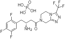 structure of CAS# 654671-78-0, Sitagliptin phosphate