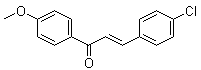 structure of CAS# 6552-68-7, 3-(4-Chlorophenyl)-1-(4-methoxyphenyl)-2-propen-1-one