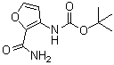 CAS # 655255-07-5, tert-Butyl (2-carbamoylfuran-3-yl)carbamate, tert-Butyl [2-(aminocarbonyl)-3-furyl]carbamate