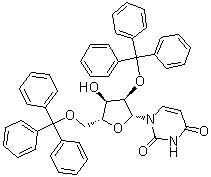 CAS # 6554-11-6, 2',5'-Ditrityluridine, 2',5'-O-Bis(triphenylmethyl)uridine, NSC 94674