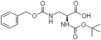 (S)-2-[(tert-Butoxycarbonyl)amino]-3-(benzyloxycarbonylamino)propionic acid molecular structure (CAS 65710-57-8)