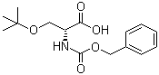 structure of CAS# 65806-90-8, N-苄氧羰基-O-叔丁基-D-丝氨酸