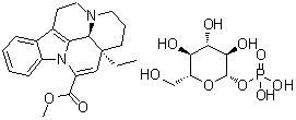 CAS # 65826-02-0, (3alpha,16alpha)-Eburnamenine-14-carboxylic acid methyl ester compd. with alpha-D-glucopyranose 1-(dihydrogen phosphate)