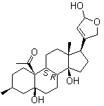 CAS # 66-28-4, Corchoside A aglycon, Corchsularin, Erysimupicrone, Erysimupikron, NSC 86078, Strophanthidin K, Strophanthidine, k-Strophanthidin