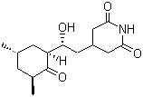 CAS # 66-81-9, Actidione, Cycloheximide, 3-[2-(3,5-Dimethyl-2-oxocyclohexyl)-2-hydroxyethyl]glutarimide, [1S-[1alpha(S*),3alpha,5beta]]-4-[2-(3,5-Dimethyl-2-oxocyclohexyl)-2-hydroxyethyl]-2,6-piperidinedione