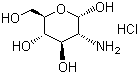 D-Glucosamine hydrochloride molecular structure (CAS 66-84-2)