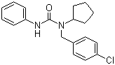 CAS # 66063-05-6, Pencycuron, N-((4-Chlorophenyl)methyl)-N-cyclopentyl-N'-phenylurea