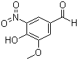 CAS # 6635-20-7, 5-Nitrovanillin, 4-Hydroxy-3-methoxy-5-nitrobenzaldehyde