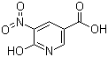 CAS 登录号：6635-31-0, 6-羟基-5-硝基烟酸, 6-羟基-5-硝基吡啶-3-羧酸, 2-羟基-3-硝基吡啶-5-羧酸