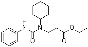 CAS # 6640-07-9, N-Cyclohexyl-N-[(phenylamino)carbonyl]-beta-alanine ethyl ester, NSC 49072