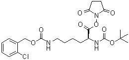 structure of CAS# 66438-39-9, N6-[[(2-氯苯基)甲氧基]羰基]-N2-[(1,1-二甲基乙氧基)羰基]-L-赖氨酸 2,5-二氧代-1-吡咯烷基酯
