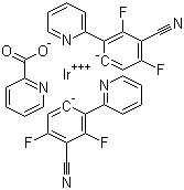 CAS 登录号：665005-28-7, 双[2-(4,6-二氟-5-氰基苯基吡啶-C2,N)](2-吡啶甲酸)合铱