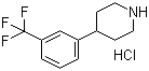 structure of CAS# 6652-16-0, 4-(3-三氟甲基苯基)哌啶盐酸盐