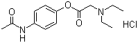 CAS # 66532-86-3, Propacetamol hydrochloride, 4-Acetamidophenyl N,N-diethylaminoacetate monohydrochloride, N,N-Diethylglycine 4-(acetylamino)phenyl ester hydrochloride