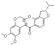 CAS # 6659-45-6, 1',2'-Dihydrorotenone, Dihydrorotenone, NSC 351138, NSC 53866, (2R,6aS,12aS)-1,2,12,12a-Tetrahydro-8,9-dimethoxy-2-(1-methylethyl)-[1]benzopyrano[3,4-b]furo[2,3-h][1]benzopyran-6(6aH)-one