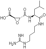 structure of CAS# 66701-25-5, N-(反式-环氧丁二酰基)-L-亮氨酸-4-胍基丁基酰胺