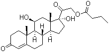 Hydrocortisone 21-butyrate molecular structure (CAS 6677-99-2)
