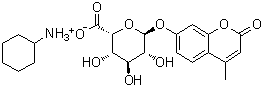 4-Methyl-2-oxo-2H-1-benzopyran-7-yl alpha-L-idopyranosiduronic acid cyclohexylammonium salt molecular structure (CAS 66895-33-8)