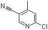 structure of CAS# 66909-35-1, 2-Chloro-4-methyl-5-pyridinecarbonitrile