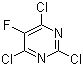 structure of CAS# 6693-08-9, 2,4,6-Trichloro-5-fluoropyrimidine