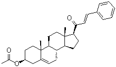 CAS # 66979-63-3, 1-[(3beta,17beta)-3-(Acetyloxy)androst-5-en-17-yl]-3-phenyl-2-propen-1-one, NSC 50898