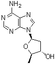 structure of CAS# 6698-26-6, 2',5'-二脱氧腺苷