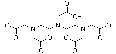 CAS # 67-43-6, Diethylenetriaminepentaacetic acid, (Carboxymethylimino)bis(ethylenenitrilo)tetraacetic acid, DTPA, N,N-Bis(2-(bis-(carboxymethyl)amino)ethyl)-glycine, Pentetic acid