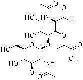 CAS # 67068-85-3, 2-(Acetylamino)-4-O-[2-(acetylamino)-2-deoxy-beta-D-glucopyranosyl]-3-O-(1-carboxyethyl)-2-deoxy-D-glucose