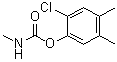 CAS # 671-04-5, Carbanolate, 3,4-Dimethyl-6-chlorophenyl N-methylcarbamate, 3,4-Xylyl-6-chloro-N-methylcarbamate, 6-Chloro-3,4-dimethylphenyl N-methylcarbamate, 6-Chloro-3,4-xylyl methylcarbamate, Banol