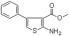 structure of CAS# 67171-55-5, 2-氨基-4-苯基噻吩-3-甲酸甲酯