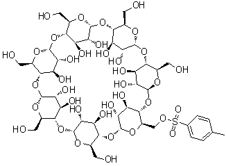 structure of CAS# 67217-55-4, beta-环糊精 6-对甲苯磺酸酯