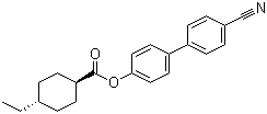 structure of CAS# 67284-56-4, trans-4'-Cyano[1,1'-biphenyl]-4-yl 4-ethylcyclohexanecarboxylate