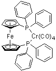 structure of CAS# 67292-31-3, [1,1'-二(二苯基膦基)二茂铁-P,P']四羰基铬