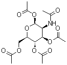 CAS # 6730-10-5, 1,3,4,6-Tetra-O-acetyl-2-acetamido-2-deoxy-beta-D-mannopyranose, NSC 232059