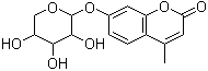 CAS # 6734-33-4, 4-Methylumbelliferyl beta-D-xylopyranoside, 4-Methyl-7-(beta-D-xylopyranosyloxy)-2H-1-benzopyran-2-one