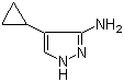structure of CAS# 673475-74-6, 3-Amino-4-cyclopropyl-1H-pyrazole