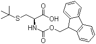 structure of CAS# 67436-13-9, Fmoc-S-tert-butyl-L-cysteine
