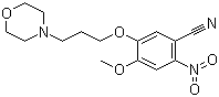 structure of CAS# 675126-26-8, 4-Methoxy-5-(3-morpholinopropoxy)-2-nitrobenzonitrile
