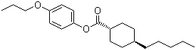 structure of CAS# 67589-54-2, trans-4-Pentylcyclohexanecarboxylic acid 4-propoxyphenyl ester