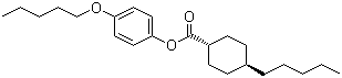 structure of CAS# 67589-55-3, 反式-4-戊基环己基甲酸 4-(戊氧基)苯酯