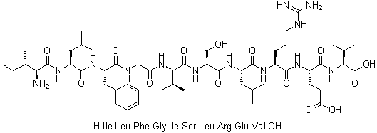CAS # 676595-55-4, L-Isoleucyl-L-leucyl-L-phenylalanylglycyl-L-isoleucyl-L-seryl-L-leucyl-L-arginyl-L-alpha-glutamyl-L-valine