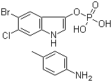 5-Bromo-6-chloro-3-indolylphosphoric acid p-toluidine salt molecular structure (CAS 6769-80-8)