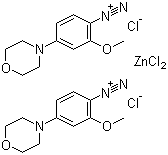 structure of CAS# 67801-08-5, 2-甲氧基-4-吗啉基重氮苯氯化锌盐