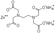 CAS # 67859-51-2, Ethylenediaminetetraacetate-zinc-ammonia complex, Ethylenediaminetetraacetic acid diammonium zinc salt, Diammonium zinc EDTA, Zinc diammonium EDTA, Diammonium [[N,N'-ethylenebis[N-(carboxylatomethyl)glycinato]](4-)-N,N',O,O',ON,ON']zincate