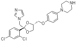 structure of CAS# 67914-61-8, N-Deacetylketoconazole