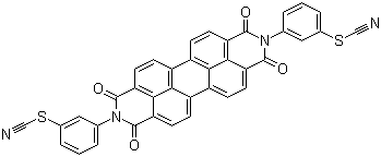 CAS # 67923-45-9 (81209-07-6), Sulphur Red 11, C.I. 711345, Immedial Red 2G, Sulphur Red 14, Thiocyanic acid C,C'-[(1,3,8,10-Tetrahydro-1,3,8,10-tetraoxoanthra[2,1,9-def:6,5,10-d'e'f']diisoquinoline-2,9-diyl)di-3,1-phenylene] ester