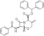 CAS # 67977-91-7, Oxacephem nucleus, (2R,6R,7R)-7-(Benzoylamino)-3-methylene-8-oxo-5-oxa-1-azabicyclo[4.2.0]octane-2-carboxylic acid diphenylmethyl ester